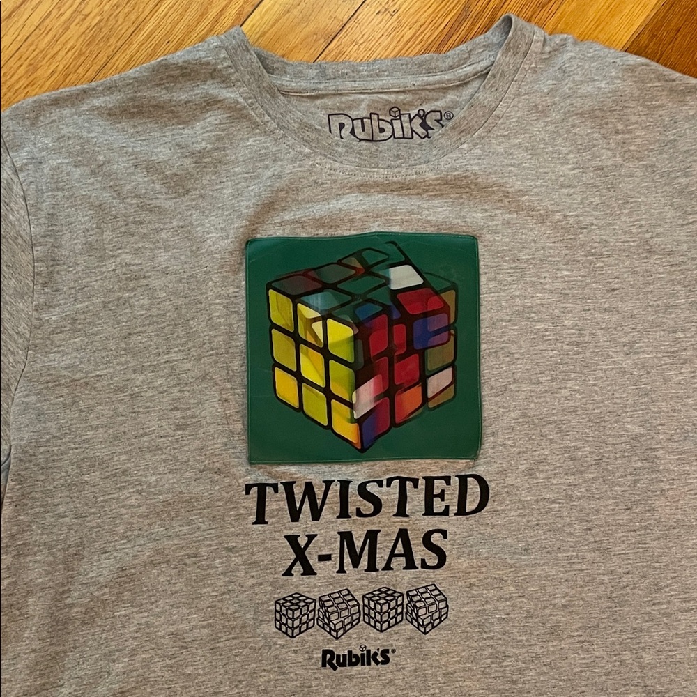 Twisted Xmas RUBIK’S Cube Hologram T-Shirt